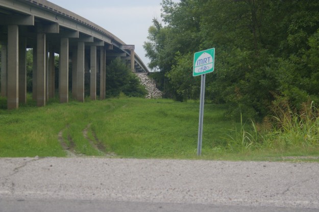 MRT sign pointing to the mud patch